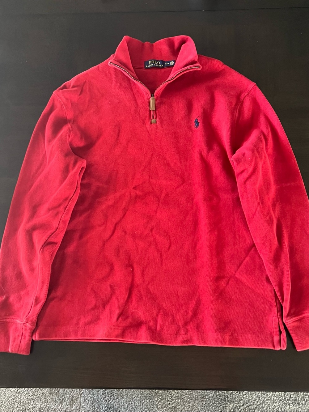 Polo Ralph Lauren Red 1/4 Zip Sweatshirt Men M